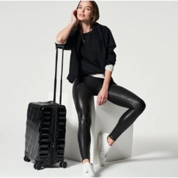 Spanx Black Faux Leather Leggings Sz. S - Picture 2 of 7